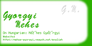 gyorgyi mehes business card